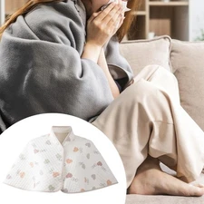 Winter Shawl Wraps White Warm Cold Protection Cape for Office Wedding Travel