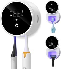 Upgraded UV Toothbrush Cleaner Holder Wall Mounted, Razor Electric Toothbrush