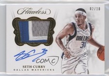 2017-18 Panini Flawless Signature Prime Materials Gold 2/10 Seth Curry Auto 3d3