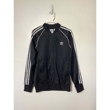 Adidas Originals Superstar Track Jacket Mens L Black White Trefoil CW1256
