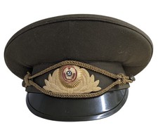 USSR Military Officer Hat Green With Badge Size 54 1988 Collectible