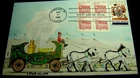 UNITED STATES HAND PAINTED FIRST DAY COVER SIGNED C & C SCOTT 2552 PAIR AND 1309