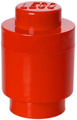 LEGO Aufbewahrungsstein STORAGE BRICK 1 ROUND, 950 ml, rot