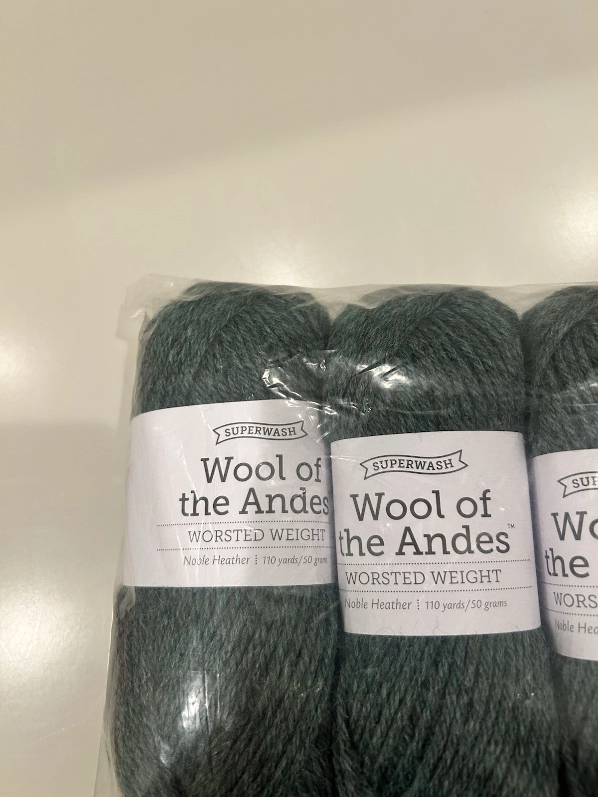 LOT od 10 skiens -50 g/110 Yd EachWool of the Andes Worsted Yarn - Noble Heather image 2