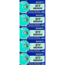 MURATA / SONY 377 SR626SW 5 piece SR626 V377 Watch Battery USA shipping