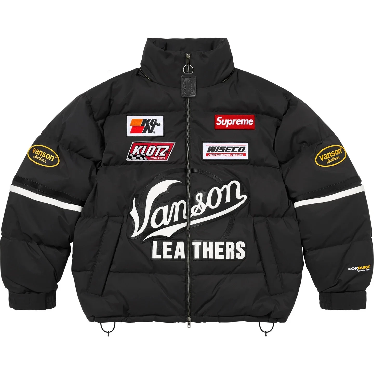 Supreme Vanson Leathers Cordura Down Jacket in Black - Size XL image 1