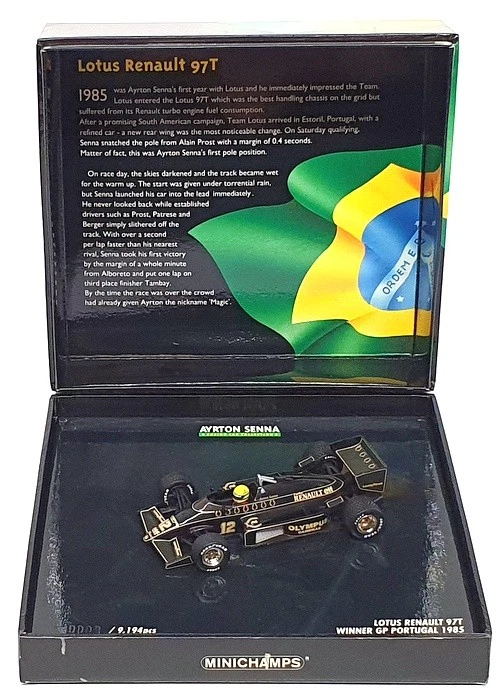 Minichamps 1/43 Scale 540 854392 F1 Lotus Renault #12 1st Portugal GP 1985 Senna - Image 4 of 4