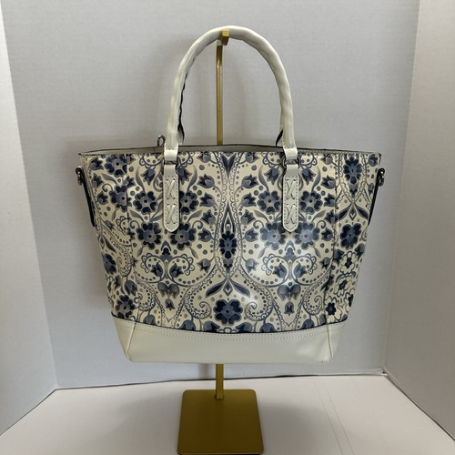 Patricia Nash Amberleigh Italian Folklore Leather Tote Shoulder Bag