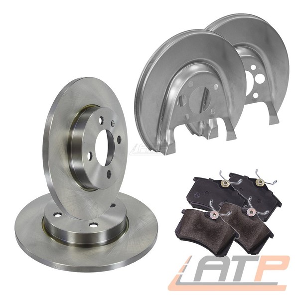 Bremse Bremsensatz SET + 2X Deckblech Ankerblech Hinten FÜR Audi A3 8L TT 8N-image