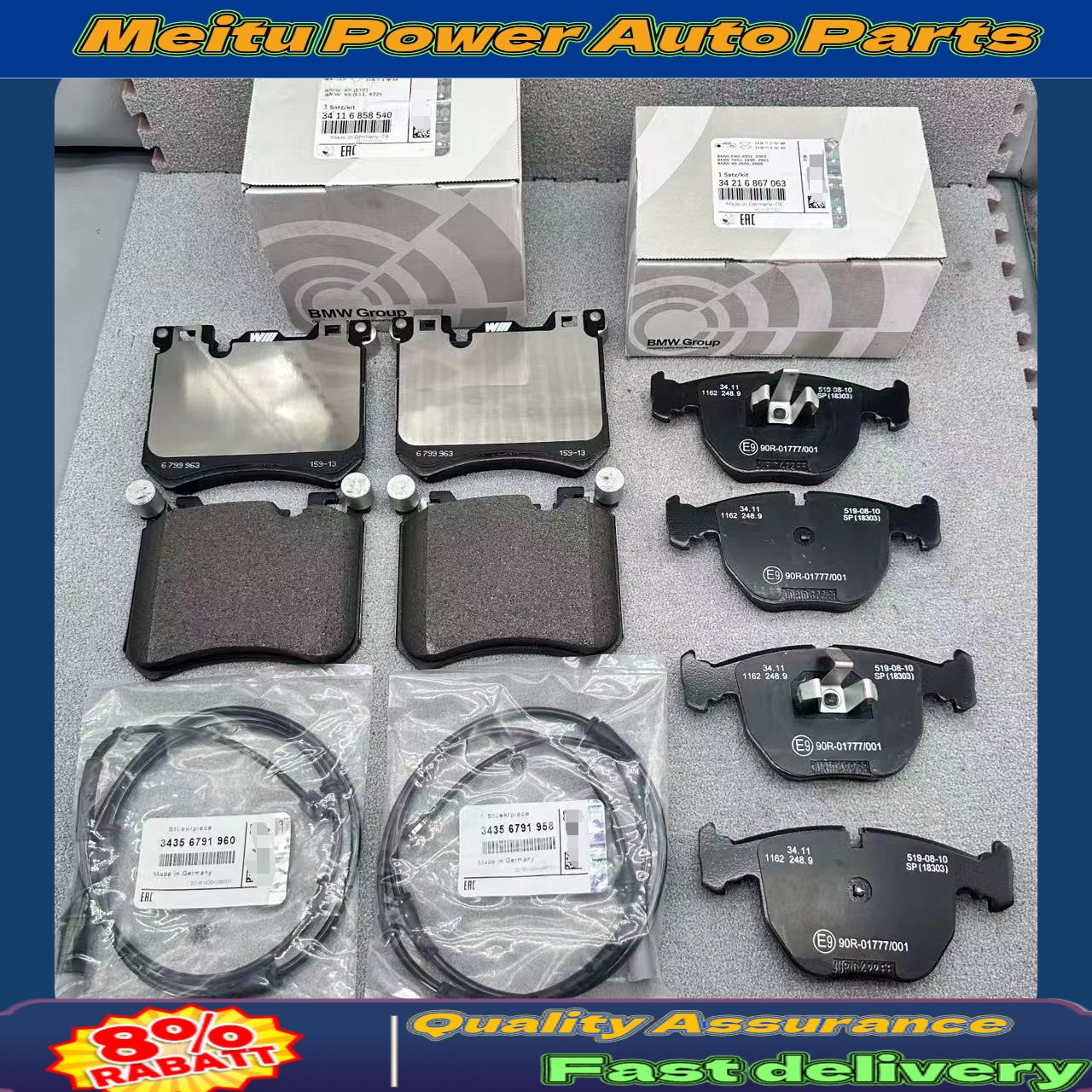 Rolls-Royce Ghost Front Brake pad kits Set P/N 34116858540