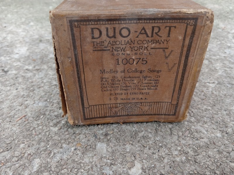 Vintage Duo-Art Aeolian Player Piano Roll #10075 Medley Of College Songs 9 Songs