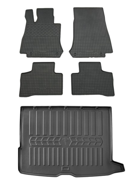 Gummi FußMatten Kofferraumwanne FüR Mercedes GLC X253 Ab 2015- Gummimatten Set-image