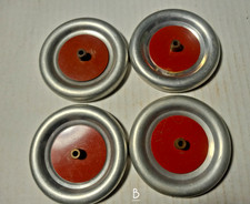 Gilbert Erector Set Part MH 3" Aluminum Wheels: 5/16" hub: Red Steel Disk Cap B