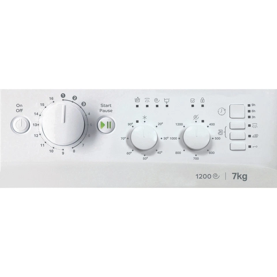 Indesit MyTime 7kg 1200rpm Washing Machine White - Image 3 of 4