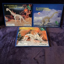 Brand New Set Of 3 Dinosaur Wooden Puzzles