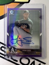 2018 Bowman Chrome Baseball Logan Shore Purple Auto /250