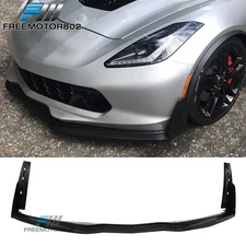Fits 2014-2019 Chevrolet Corvette C7 Stingray Front Bumper Lip Unpainted Black