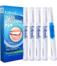 Teeth Whitening Pen Gel Kit: 35% Carbamide Peroxide Gel for Stain Removal 4 +1