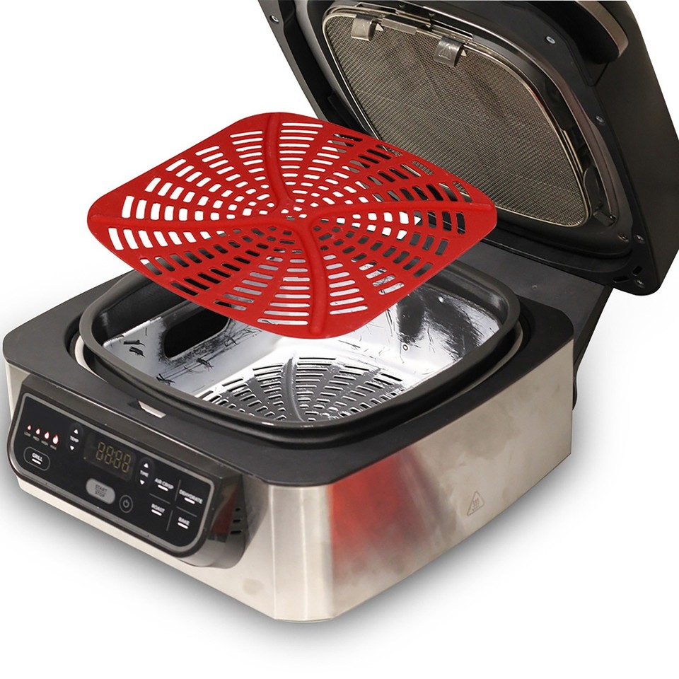 Panier En Silicone Pour Friteuse à Air - Plateau Carré 21x21 Cm Antiadhésif, Grillage, Cuisson