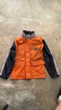 Harley-Davidson Colorblock Nylon Riding Jacket Orange Black Size XS