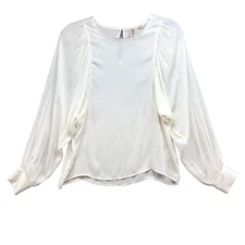 Dolan Anthropologie Blouse Shirt Womens XS White Long Sleeve Business 