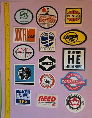 Vintage oilfield stickers Set Of 15, Drilling, Trucking, Energy, Oil, Gas, Petro