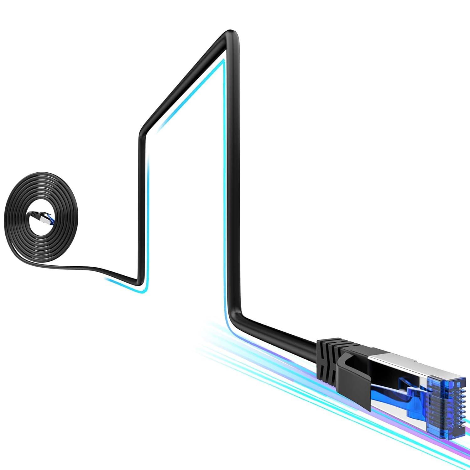 50FT Cat8 Ethernet Cable 40Gbps High-Speed Shielded for Indoor Outdoor Use-image