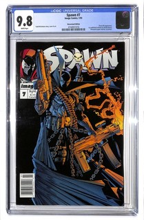 Spawn #7 CGC 9.8 Newsstand Ed. Overt Kill App 1st Randy Queen Published (EJ) 195