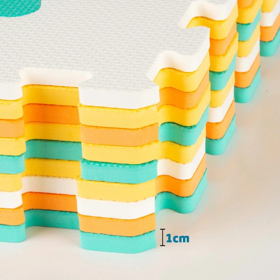 Tappeto Puzzle Colorbaby Multicolore Plastica EVA 90 x 90 cm Veicoli 9 Pezzi - Immagine 4 di 4