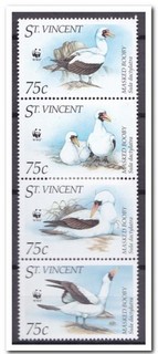 WWF St Vincent Birds Se tenant 3073 6 MNH