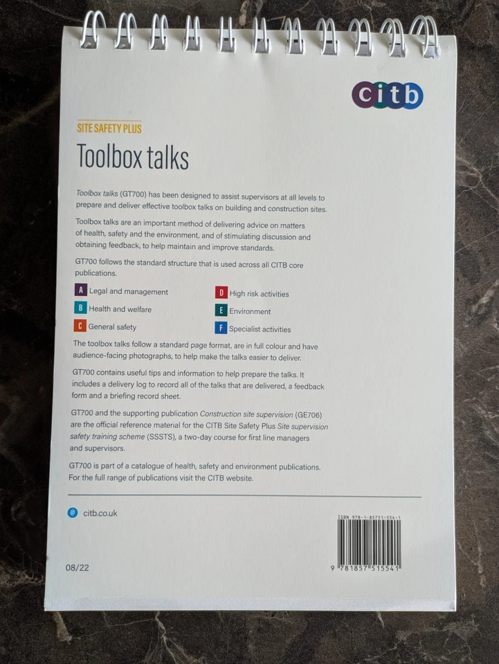 CITB - Tool Box Talks - Latest Version - Brand New - Image 4 of 4