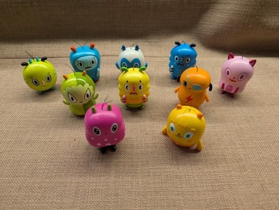 Set of 10 Moji Mi Interactive Talking Collectible Emoticon Monster Figures Used 
