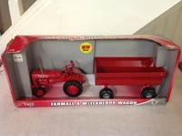 In Box Eartl 1/16 Case Ih Mccormick Deering Farmall A W/ Flarebox Wagon In Box Eartl 1/16 Case Ih Mccormick Deering Farmall A W/ Flarebox Wagon