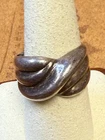 Vintage Shrimp Style Classic 925 Sterling Silver Retro Band Ring Size 8 4584