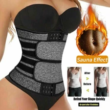 Ladies Waist Trainer Shaper Belt Sweat Effect Abdominal Shapewear Cincher S-3XL