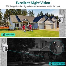 2-Pack Wireless 5G WiFi Security Camera System Smart Outdoor Night Vision 1080P 11
