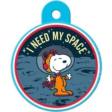 Pet ID Tags-Peanuts "I Need My Space" Dog ID Tag/Pet ID Tag, with Free Engraving