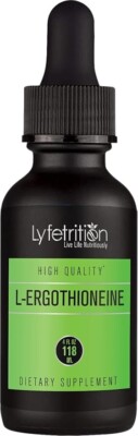 L-Ergothioneine Liquid Supplement 540 mg, 4 Oz Liquid,220 Servings,Made in USA