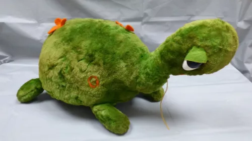vintage 1950's merrythought green plush soft pull along cute turtle tortoise toy image 1