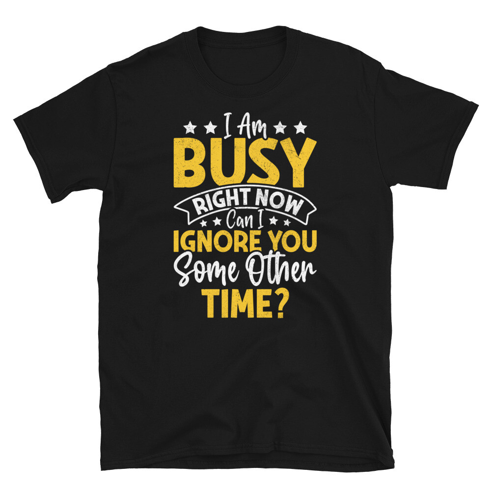 ALTRA T shirt unisex a maniche corte I Am Busy Right Now Can I Ignore You Some Time Other