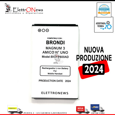 BATTERIA BRONDI AMICO MAGNUM 3G / AMICO N.1 BIGFP800AD BL