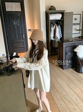Cream shirt dress