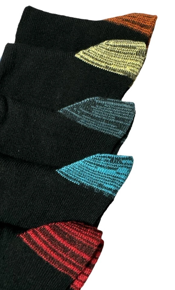M&S 5 PACK SOCKS MENS COTTON RICH ANKLE SOCKS COOL &FRESH PATTERNED HEEL TOE  - Image 4 of 4