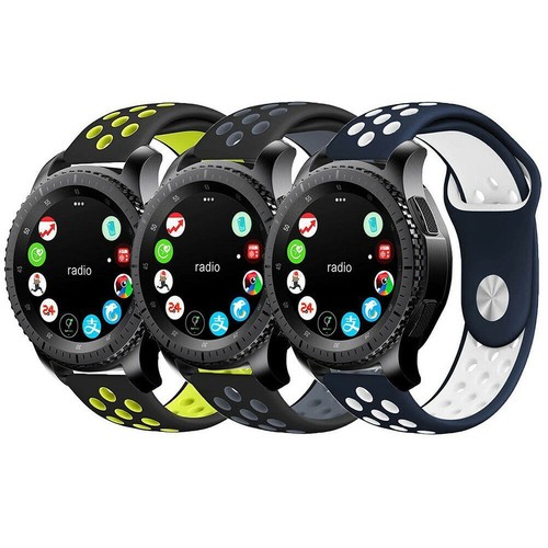 22MM Width Silicone Sport Bracelet Strap Watch Band For WATCH GT/WATCH 2 Pro - Foto 2 di 24