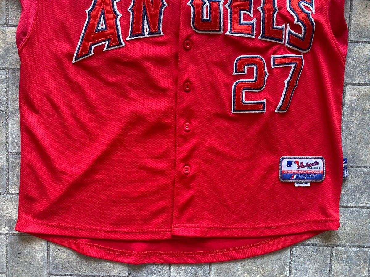 Majestic SIZE 48 Los Angeles Angels Mike Trout #27 Stitched Majestic SIZE 48 Los Angeles Angels Mike Trout #27 Stitched