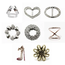 Scarf Ring Brooch Jewellery Womens Valentines Day Gift Her Buckle Wedding Event