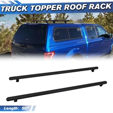 50" Adjustable Pickup Truck Topper Ladder Roof Rack Camper Shell for Van Trailer