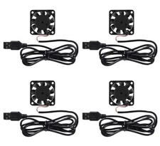 4 Pack 40mm Usb Brushless Cooling Fan 40mm X 10mm Fan High Performance Dc 5v Coo