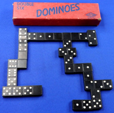 Rare 1930's Antique Halsam Double Six Dominoes Gaming Set 671