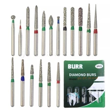 Dental Diamond Burs FG High Speed Bur Round End Taper Football Cylinder Coarse